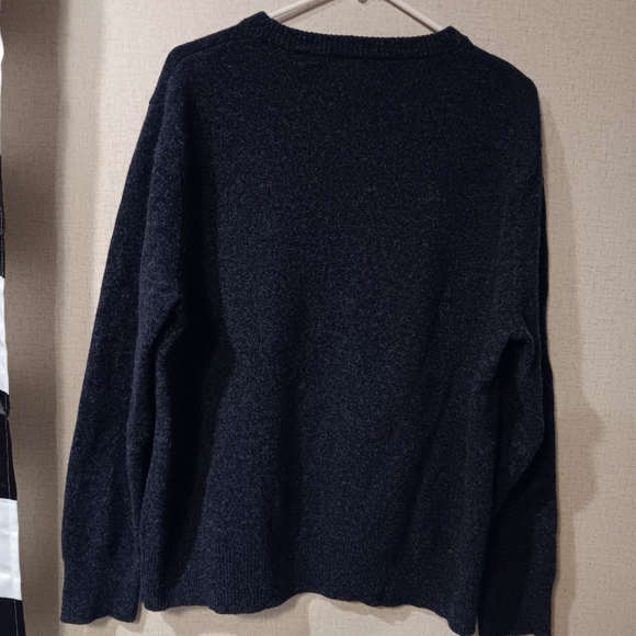 J. Crew Factory Men's Navy Crewneck Sweater Sz L - Picture 4 of 6